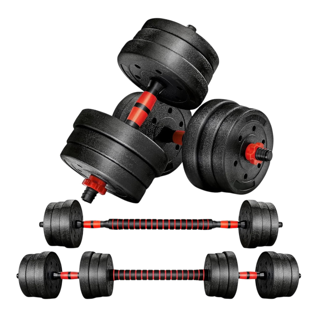 Adjustable Dumbbell/ Pesas ajustables Set 2 in 1 with Bars Multifunctional 10KG-30KG