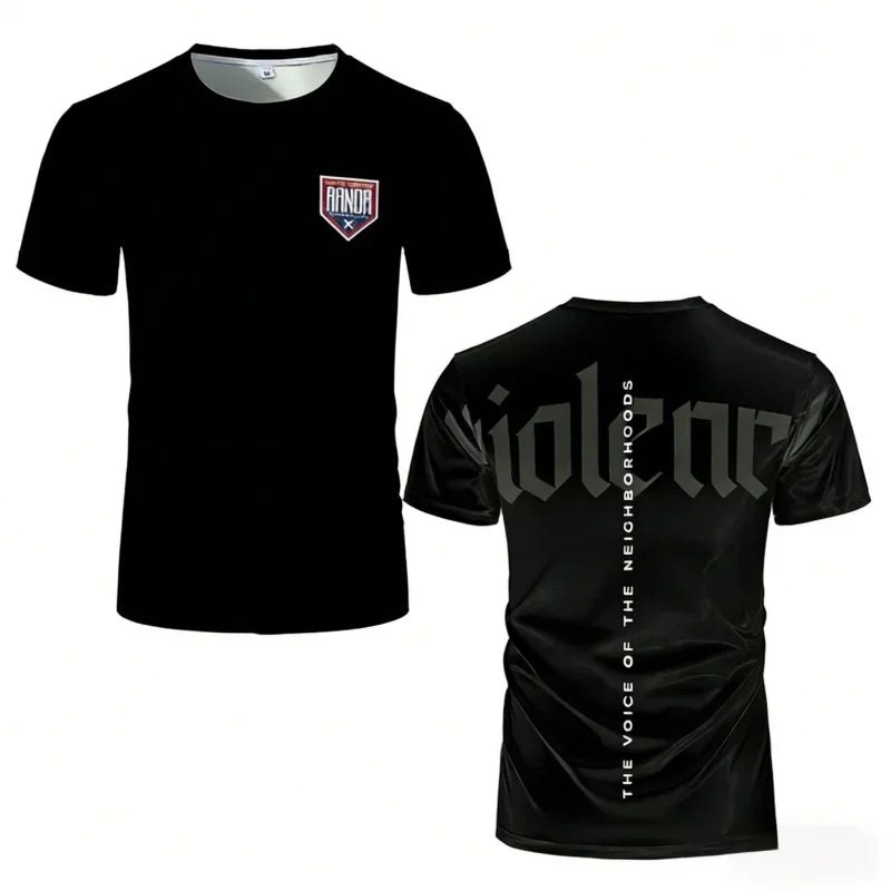2026 New 3D Print Boxing RANDA Breathable Sportwear Men Fightwear Outdoor Casual  Short Sleeve Man Tops Tees Beach Surfing