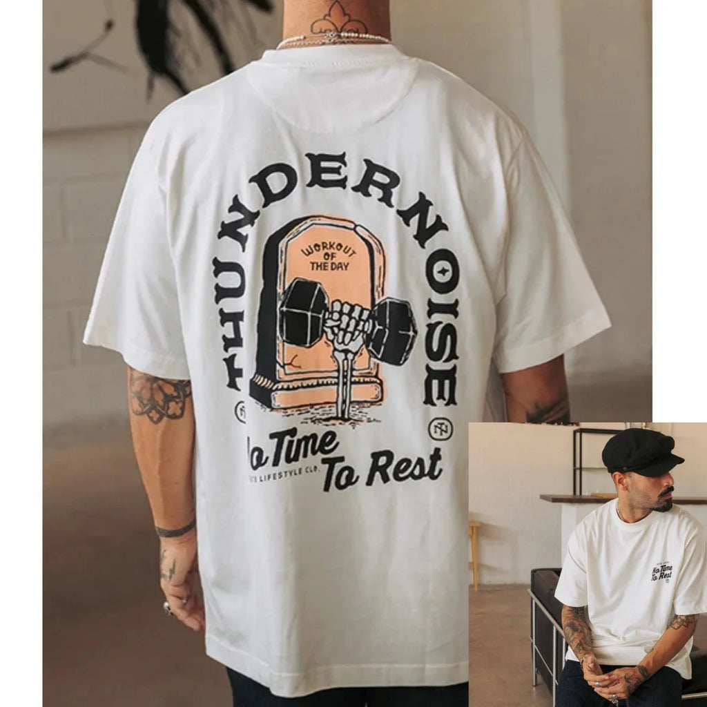 Thundernoise Breaking The Parallel Fitness Training Gym Leisure T-shirt Luxury Brand for Men and Women Top 2026 New Art