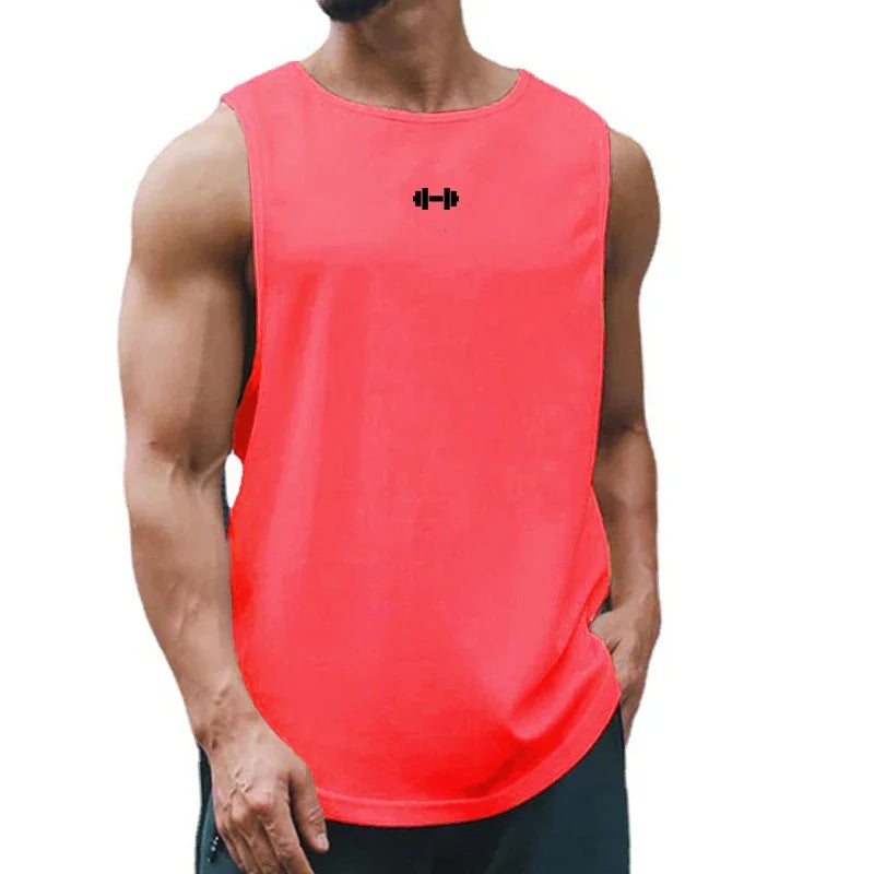 Gym Fitness Bodybuilding Sport Vests Mesh Breathable Quick Dry Running Tank Tops Mens Workout Muscle Casual Elastic T-shirts