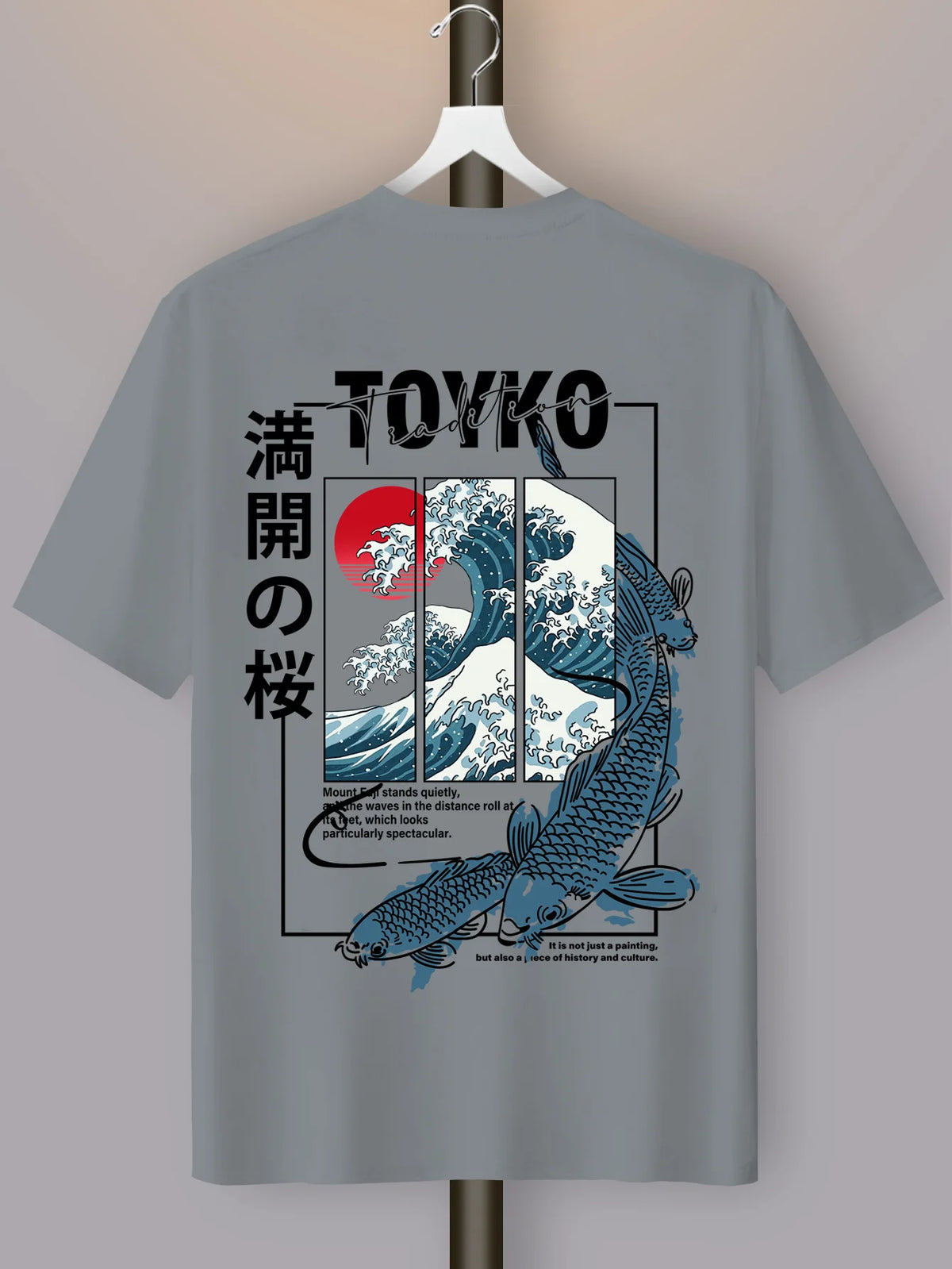 Men Japanese-style Trendy Pattern Loose Summer New T-shirt 100% Pure Cotton Soft Material Versatile Comfortable and Breathable
